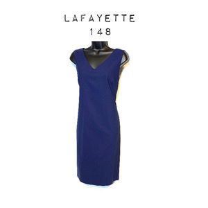 ☀️ 3/$25 Lafayette blue virgin wool shift dress